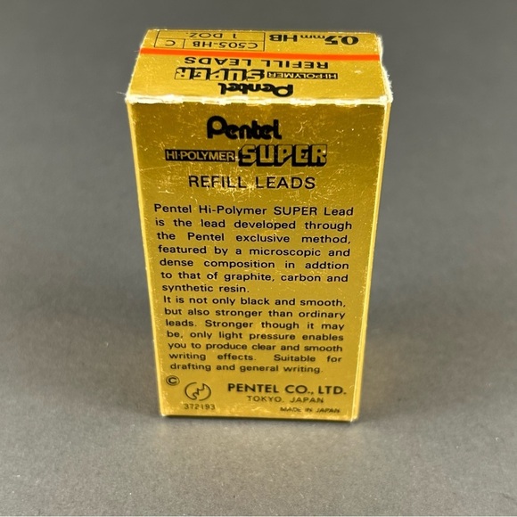 Pentel Hi-Polymer Super Ultra Fine Refill Leads 0.5mm HB C505/12 Tubes 144 TOTAL - Picture 3 of 5